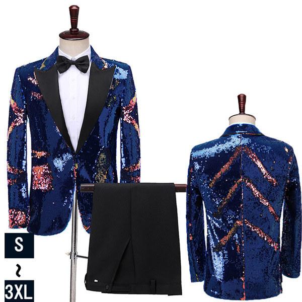 タキシード ステージ メンズ 演出 スパンコール ダンス 男性 コスプレ イベント