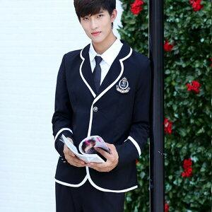 【Aランク】 XL 男の子 入学式 スーツ 長袖 ネクタイ フォーマル 卒業式 学生 英国風 5点セ...