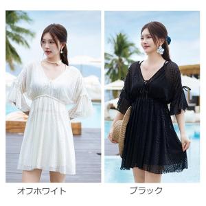 水着 レディース 体型カバー ワンピース タン...の詳細画像1