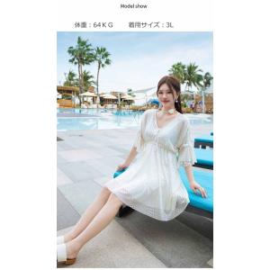 水着 レディース 体型カバー ワンピース タン...の詳細画像2