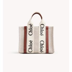 最安値挑戦中！クロエ バレンタイン Chloe Woody スモールトートバッグ コットンキャンバス レディース バッグ 2022年 ショルダー付き 秋冬 新作 贈り物 上品