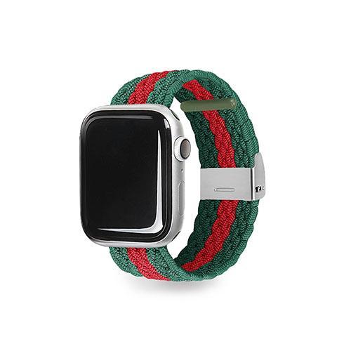 41/40/38mm用 EGARDEN Apple Watch LOOP BAND グリーン&amp;レッド