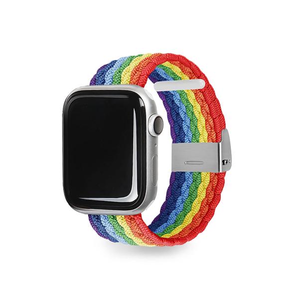 49/45/44/42mm用 EGARDEN Apple Watch LOOP BAND レインボー...