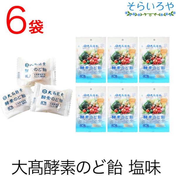 大高酵素 酵素のど飴 塩味 80g×6袋 能登産自然塩を配合