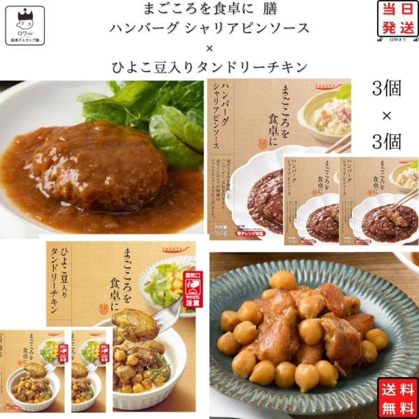レトルト 惣菜 レトルト食品 タンドリーチキン 3個 シャリアピンハンバーグ 3個 ポイント消化 利...