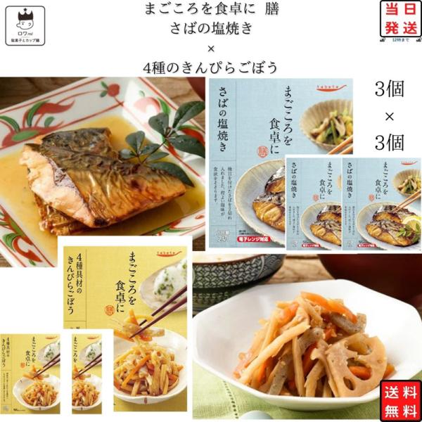 レトルト 惣菜 レトルト食品 tabete きんぴらごぼう 3個 さばの塩焼き 3個 ポイント消化 ...