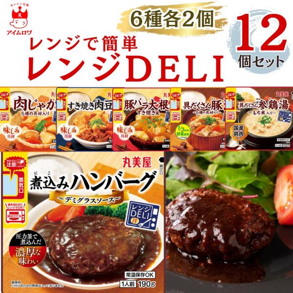 丸美屋 レンジDELI 6種セット×2 レトルト食品 まとめ買い 詰め合わせ