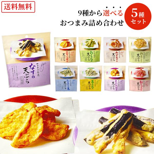 野菜チップス 天ぷらスナック 9種から選べる5種 おつまみ セット 詰め合わせ