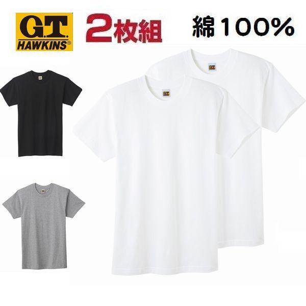 2枚組 半袖 Ｔシャツ 無地 カラー 紳士 メンズ 綿100％ グンゼ GTホーキンス おすすめHK...