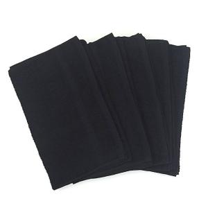 ５枚組 黒 フェイスタオル カラータオル ブラック ２２０匁 日本製 綿100％