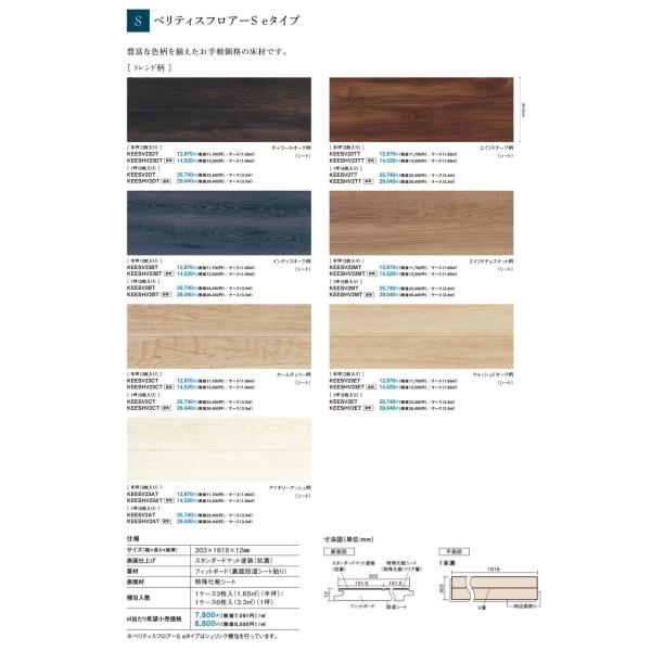 パナソニック木質床材(一般住宅用)ベリティスフロア―S　eタイプ［トータルコーディネイト柄］　半坪(...