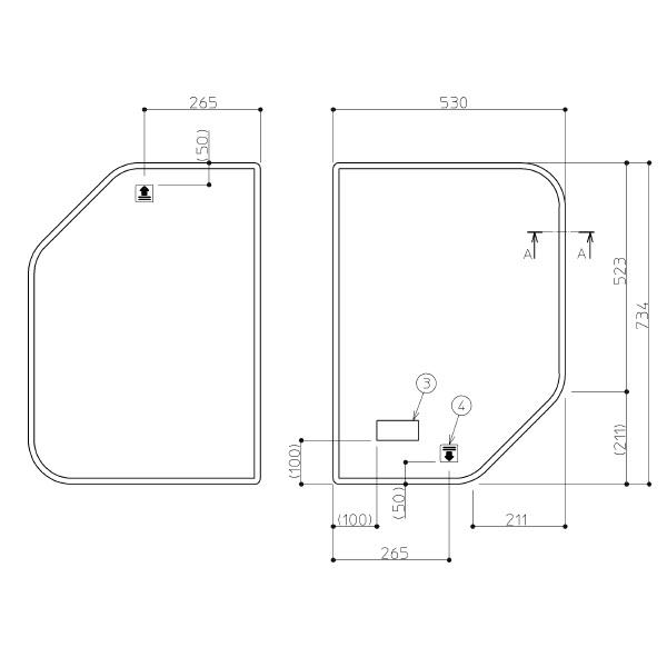 TOTO　風呂ふた　1100クレイドル風呂蓋シールR　【EKK80104WR】