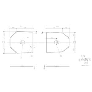 TOTO　風呂ふた　２枚割蓋　【AFEKK81046WWG3】
