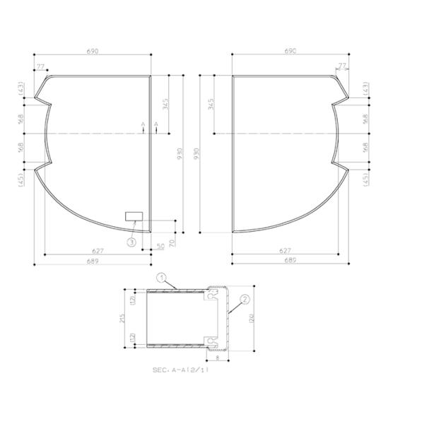 TOTO　風呂ふた　１６００シエル割り蓋　保温　【AFEKK84077W4】