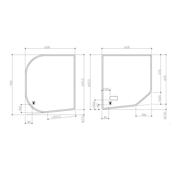 TOTO　風呂ふた　1300ラウンド風呂蓋R　【EKK84162WR1】