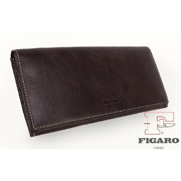 フィガロ FIGARO 牛革ビンテージ加工 長財布 05039 こげ茶