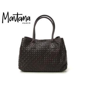 Montana モンタナ 羊革編込みメッシュハンドバッグ MT0467茶｜shoptake