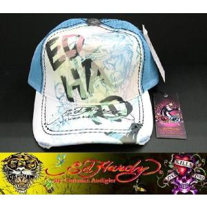 Ed Hardy エドハーディー キャップ CAP C54SBLD375 タイガー/ブルー(15) あすつく｜shoptake