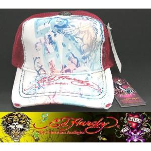 Ed Hardy エドハーディー キャップ CAP C54SBLD375 タイガー/赤(18) あすつく｜shoptake