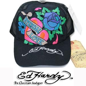 Ed Hardy エドハーディー BASIC CAP キャップ ETERNAL LOVE C51BSC299 黒 (45) あすつく｜shoptake