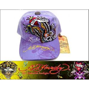 Ed Hardy エドハーディー CAP キャップ NYC R1P0AUXK パープル(57) あすつく｜shoptake