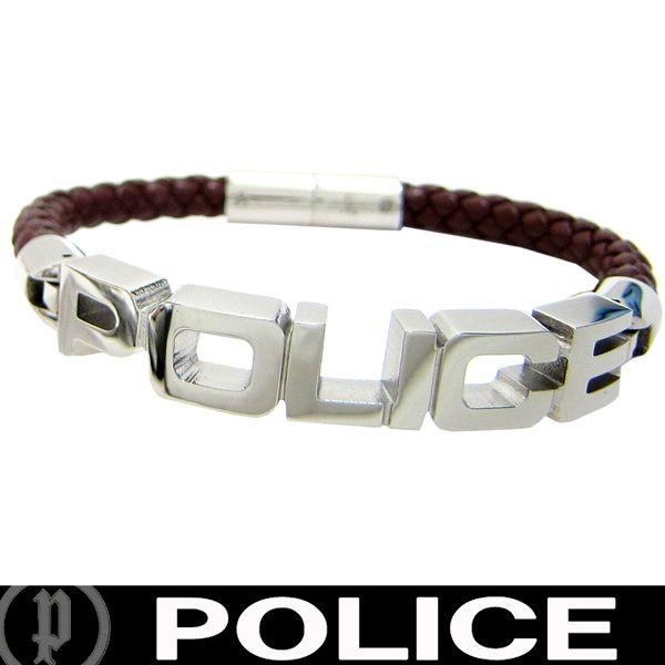 POLICE ポリス ロゴ レザーブレスレット SIGNATURE 23873BLC-S (28)