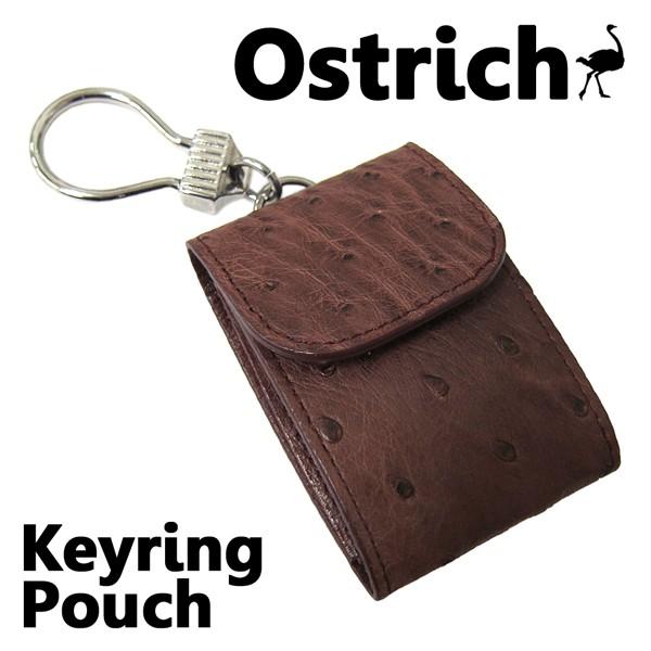 オーストリッチ キーホルダー キーケース コインケース キーリング 小物入れ OJNO643 RD ...