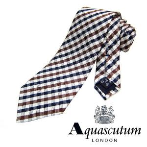 Aquascutum アクアスキュータム ネクタイ 新柄 シルク メンズ 紳士 ビジネス イタリア製 (1)｜shoptake
