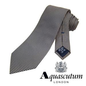 Aquascutum アクアスキュータム ネクタイ 新柄 シルク メンズ 紳士 ビジネス イタリア製 (3)｜shoptake