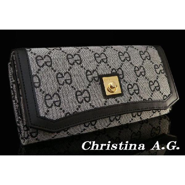 Christina A.Gジャガード調長財布GLイタリアブランド