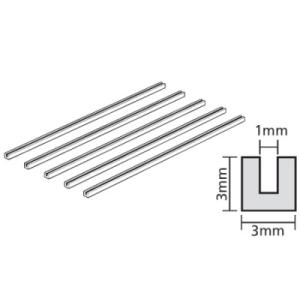 タミヤ プラ材3mmコの字形棒（5本入） ITEM 70202｜shoptakumi