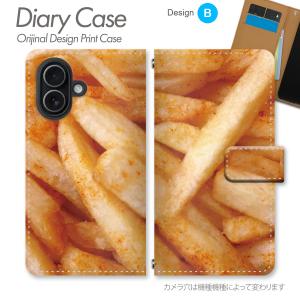 手帳型 スマホケース フード柄デザイン 食べ物...の詳細画像2