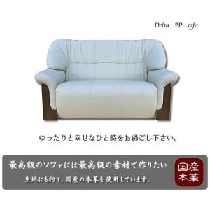 日本製　ソファ ２人掛け　【本革】　デルタソファ　２人掛けソファ