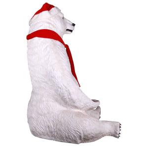 FRPアニマルオブジェ 巨大な白クマのサンタの詳細画像2