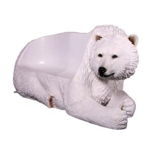 FRPアニマルオブジェ 白クマのベンチ / P...の詳細画像2
