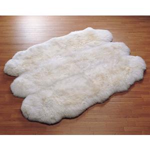ムートンフリース　原皮タイプ　ラグタイプ　約150×180cm