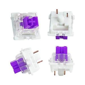 e元素メカニカルキーボード交換可能なOutemuキースイッチ 十字形紫軸 メカニカル押しボタンスイッチ キーキャッププーラーとスイッチプーラー付き D