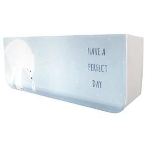 エアコンカバー 室内機用 壁掛け型 防塵 防湿 ホコリ対策 伸縮 洗濯 取り付け簡単 かわいい おしゃれ シンプル 熊