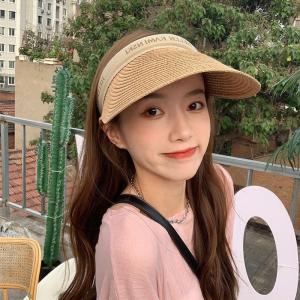 サンバイザー レディース 麦わら帽子 つば広 ...の詳細画像1