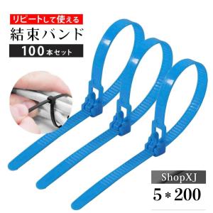 最大500円クーポン配布中】【8*250mm】リピートタイ 結束バンド 赤色