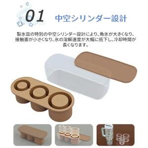 製氷皿 製氷ケース 製氷器 シリコン 円柱 中...の詳細画像1