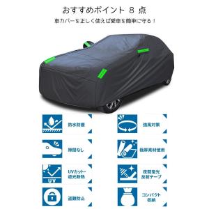 車カバー カーカバー ボディカバー 耐強風 防...の詳細画像1