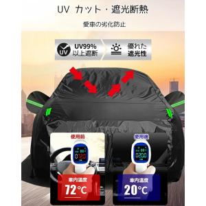 車カバー カーカバー ボディカバー 耐強風 防...の詳細画像2