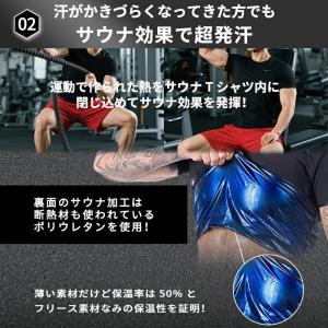 サウナスーツ 半袖 メンズ 発汗 脂肪燃焼 ス...の詳細画像5