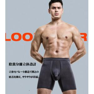 ボクサーパンツ ロング メンズ 分離型 陰嚢分...の詳細画像4