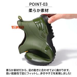 メンズ レインシューズ レインブーツ 防水靴 ...の詳細画像3