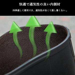 長靴 メンズ レインブーツ 雨靴 軽量 完全防...の詳細画像3