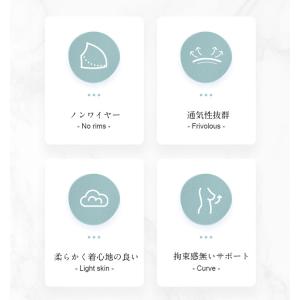 ブラジャー レディース 極薄 接触冷感 ノンワ...の詳細画像1