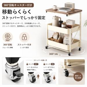 収納ワゴン 3段 折りたたみ式 キッチンワゴン...の詳細画像4