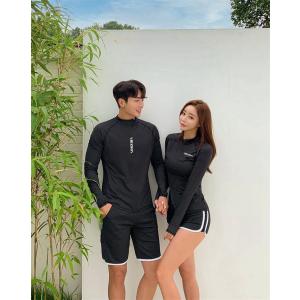 フィットネス水着 ペア カップル セットアップ...の詳細画像2